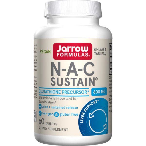 Jarrow NAC Sustain 600mg 60tb-[HealthWay]