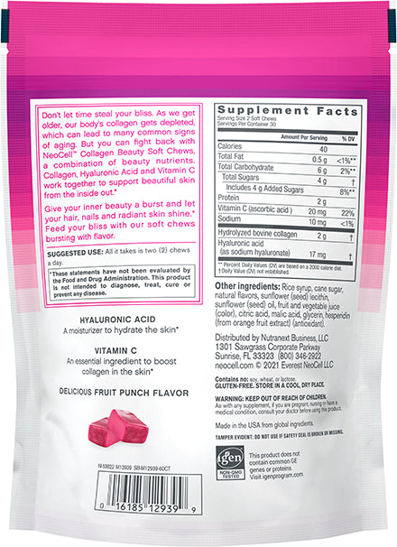 NeoCell Beauty Bursts Fruit Punch 60ch-[HealthWay]