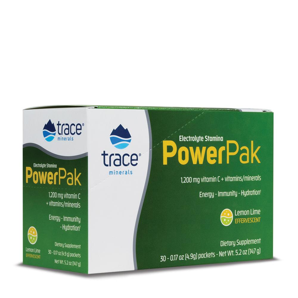 Trace Minerals Power Pak Lemon Lime 30pk-[HealthWay]