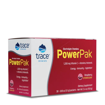 Trace Minerals Power Pak Raspberry 30pkt-[HealthWay]