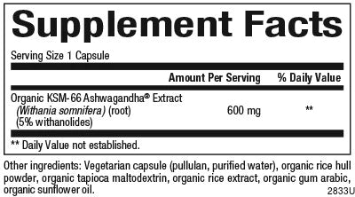 Nat Factors Ashwagandha 600mg 60cp-[HealthWay]