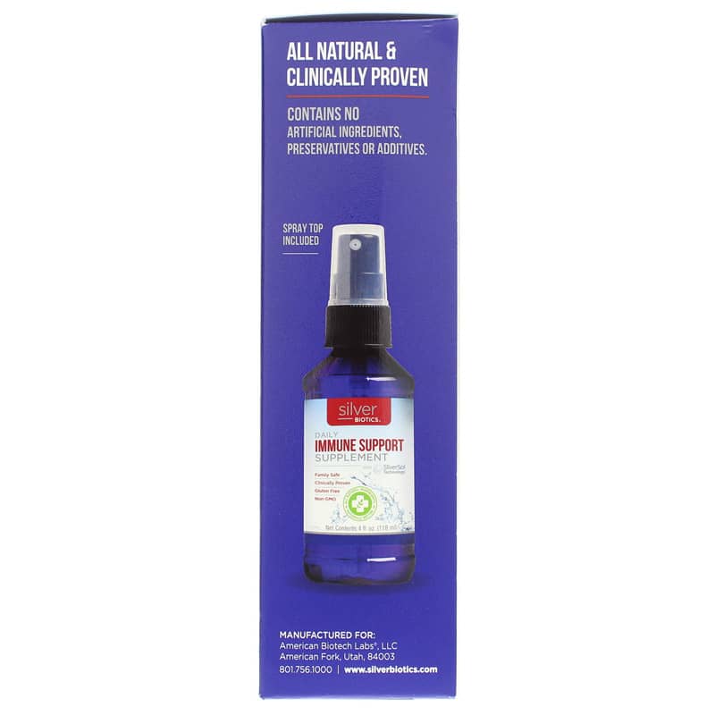 Side Label ABLabs SilverBiotic Spray 4oz | Healthway