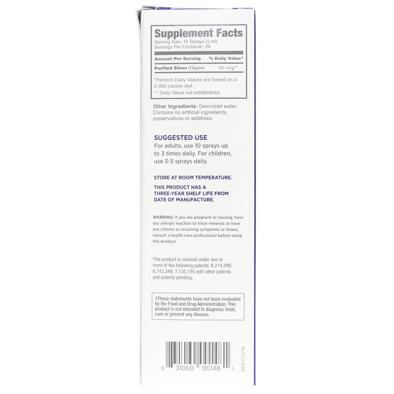 Supplement Facts ABLabs SilverBiotic Spray 4oz | Healthway