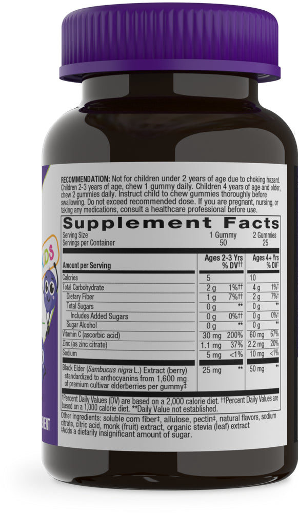 Supplements - Natures Way Sambucus Kids Zero Sugar 50ch