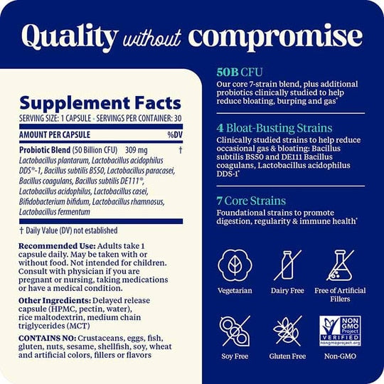 Enzymedica Probiotic Bloat 50B 30cp