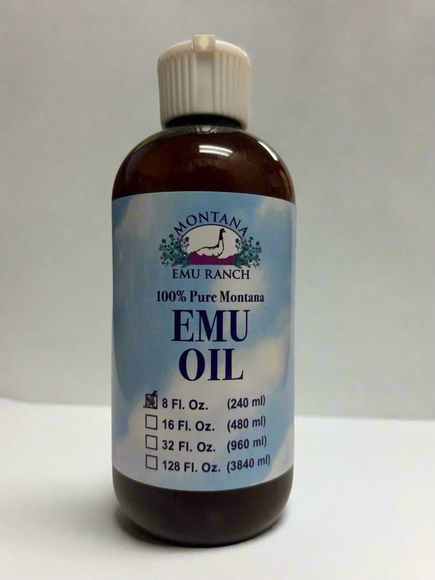 8oz Plastic bottle of EMu Oil