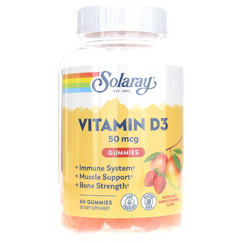 Solaray Vit D3 Gummies 2000 IU 50mcg-[HealthWay]