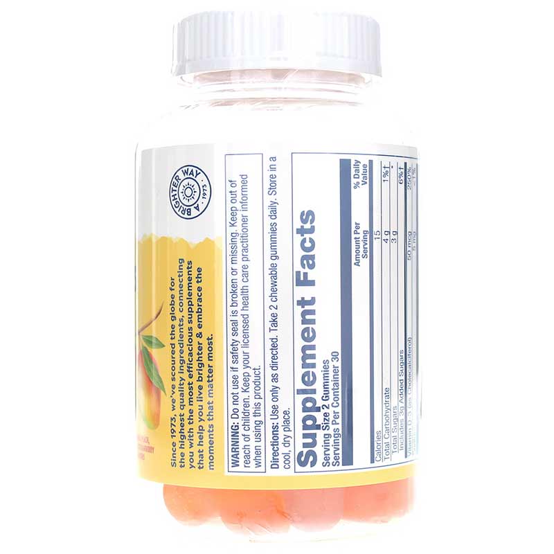 Solaray Vit D3 Gummies 2000 IU 50mcg-[HealthWay]