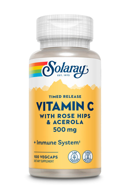 Solaray Vit C 1000 Two Stage Time Release 100cp-[HealthWay]