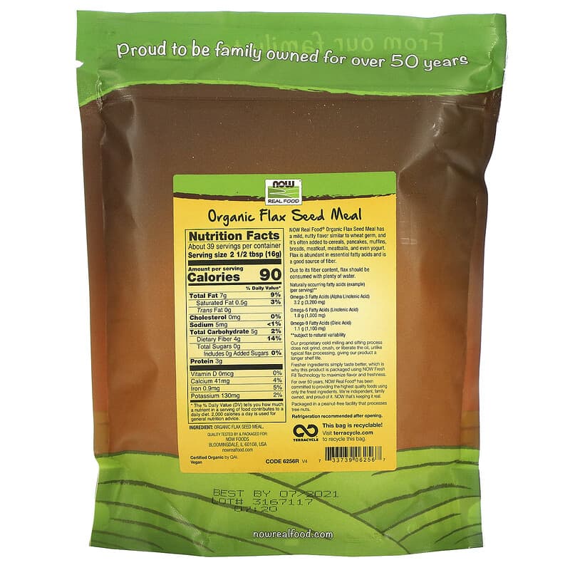 Now Flax Seeds OG 16oz-[HealthWay]