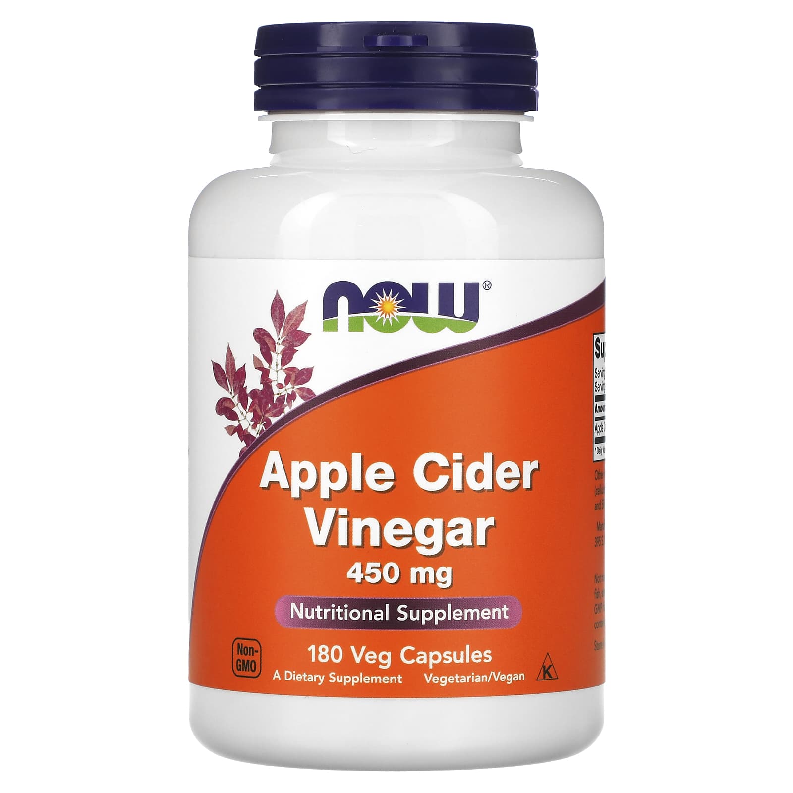 Now Apple Cider Vinegar 450mg 180cp-[HealthWay]
