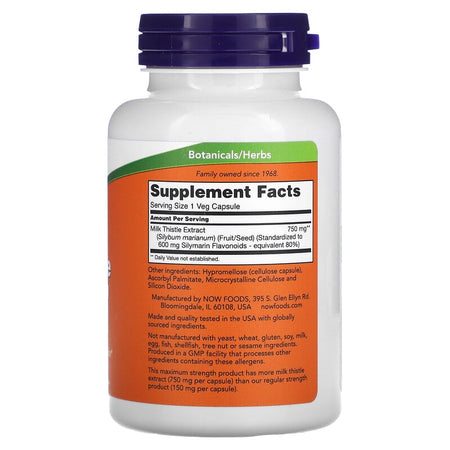 Now Milk Thistle 750 90cp-[HealthWay]
