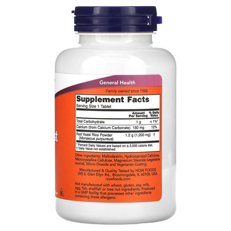 Now Red Yeast Rice 1200mg 120tb-[HealthWay]