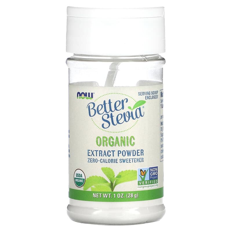 NOW BETTER STEVIA POWDER ORGANIC 1 OZ-[HealthWay]