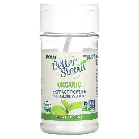 NOW BETTER STEVIA POWDER ORGANIC 1 OZ-[HealthWay]