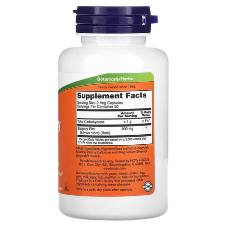 Now Slippery Elm 400mg 100c-[HealthWay]