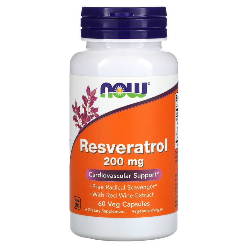 Now Resveratrol 200mg 60cp-[HealthWay]