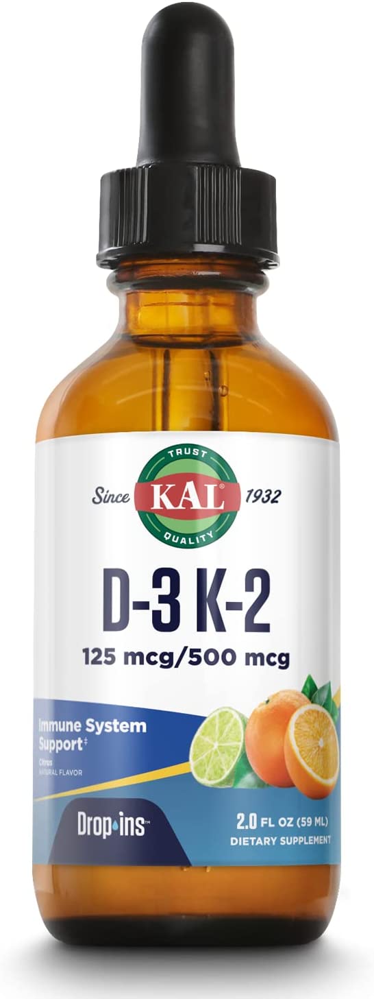 Kal D3 and K2 Drops 2oz-[HealthWay]