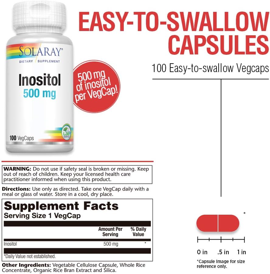 Solaray Inositol 500mg 100cp-[HealthWay]