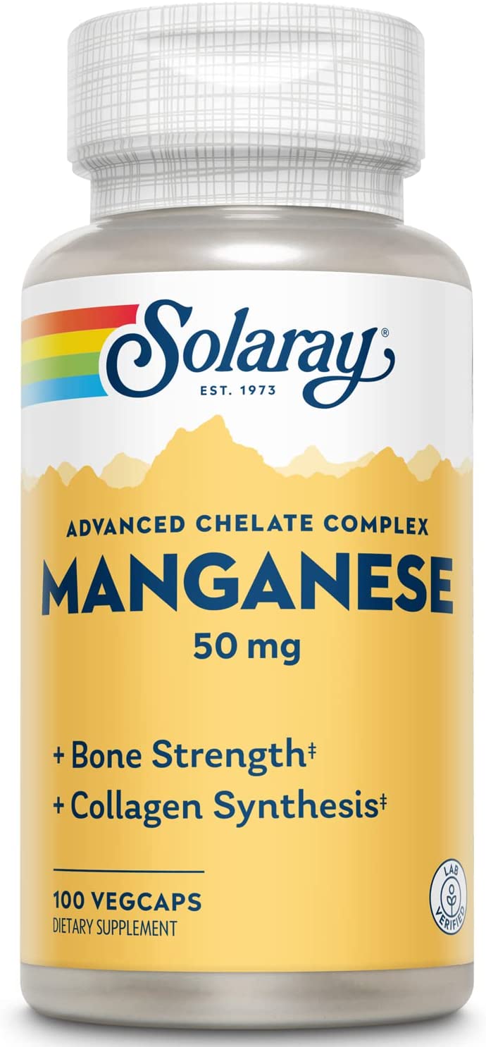 Solaray Manganese 50mg 100cp-[HealthWay]