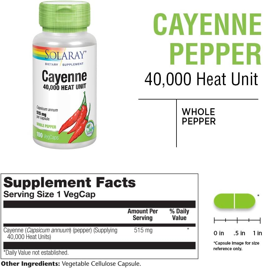 Solaray Cayenne 40000 100cp-[HealthWay]