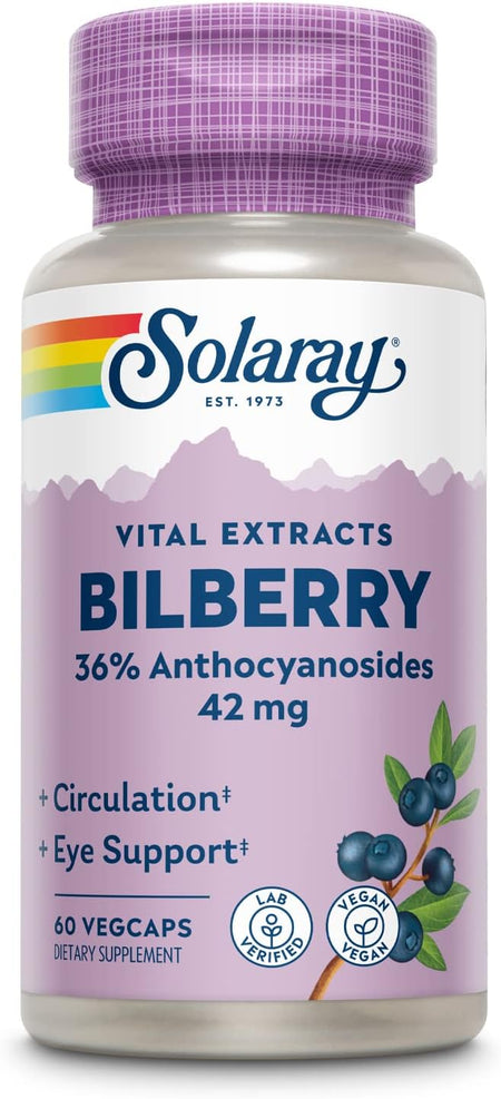 Solaray Bilberry Ext 60mg 60cp-[HealthWay]