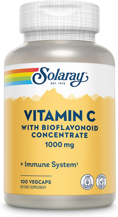 Solaray Vit C with Rose Hips & Acerola 100CT Vcp-[HealthWay]