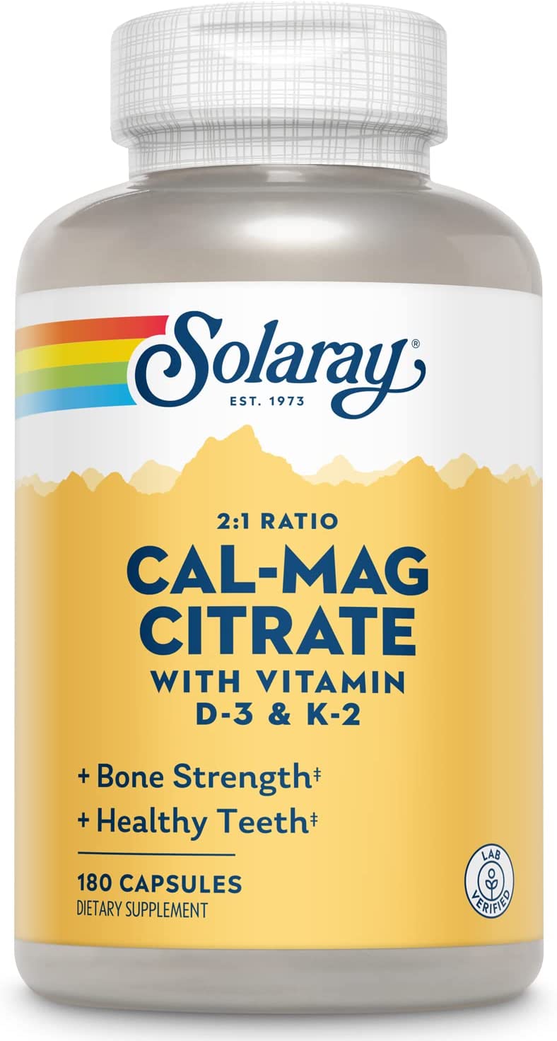 Solaray Cal Mag Cit D3K2 180cp-[HealthWay]