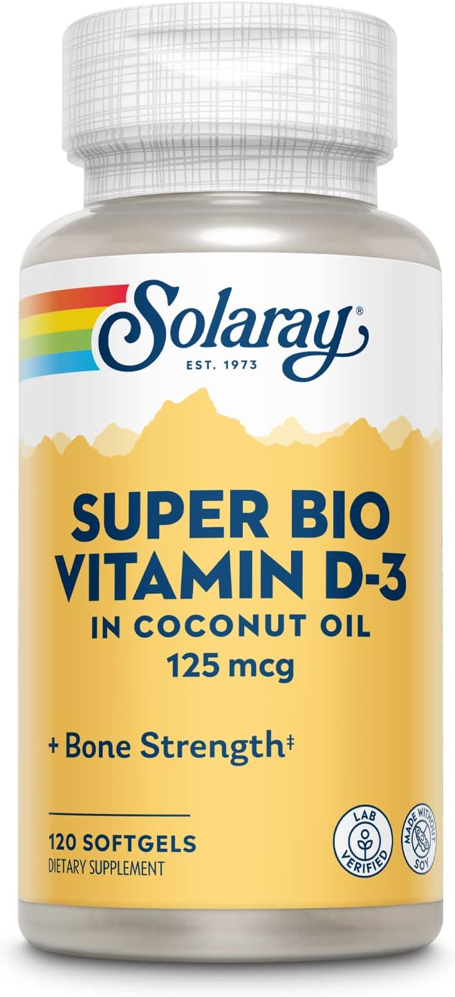 Solaray Vit D3 Super Bio 125mcg Coco 120sg-[HealthWay]