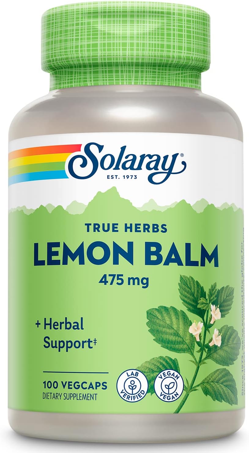 Solaray Lemon Balm 475mg 100cp-[HealthWay]