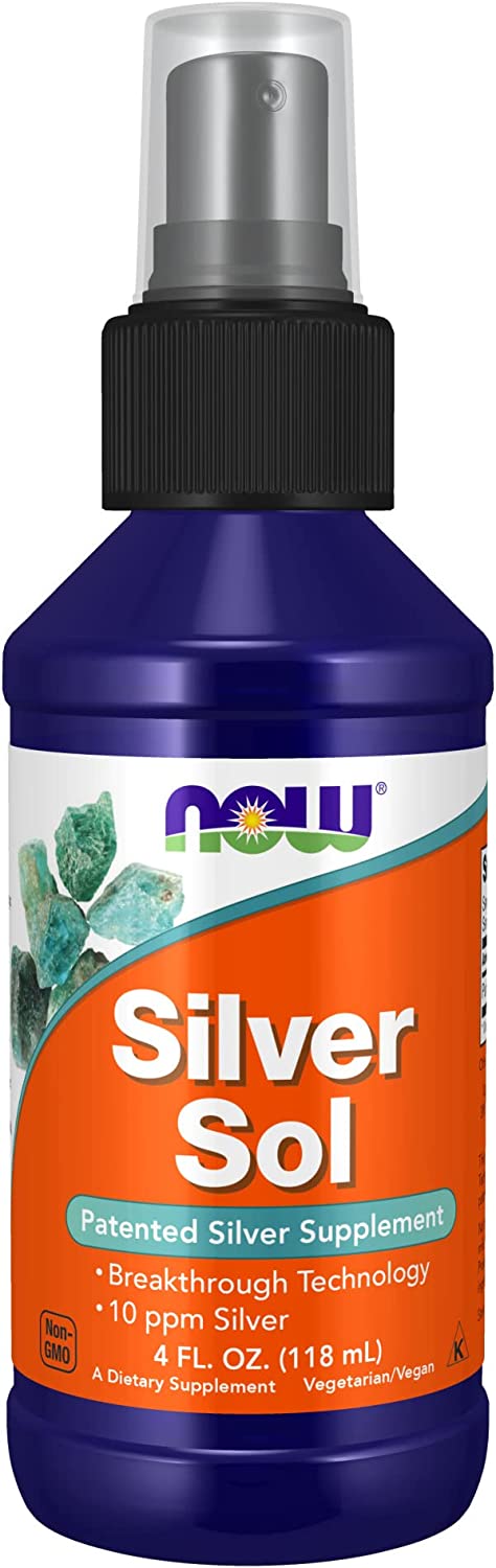 Now Silver Sol 10ppm Spray 4oz-[HealthWay]