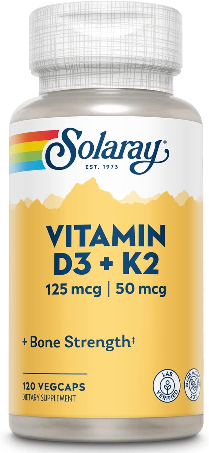 Solaray Vit D3 & K2 120cp-[HealthWay]