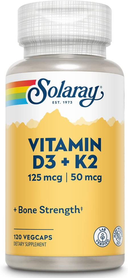 Solaray Vit D3 & K2 120cp-[HealthWay]
