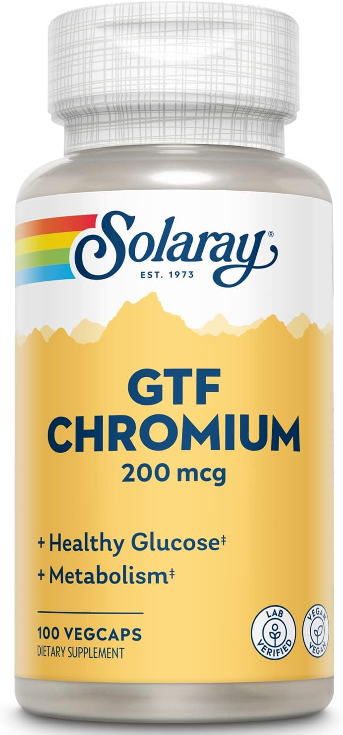 Solaray GTF Chromium 200mcg 100cp-[HealthWay]