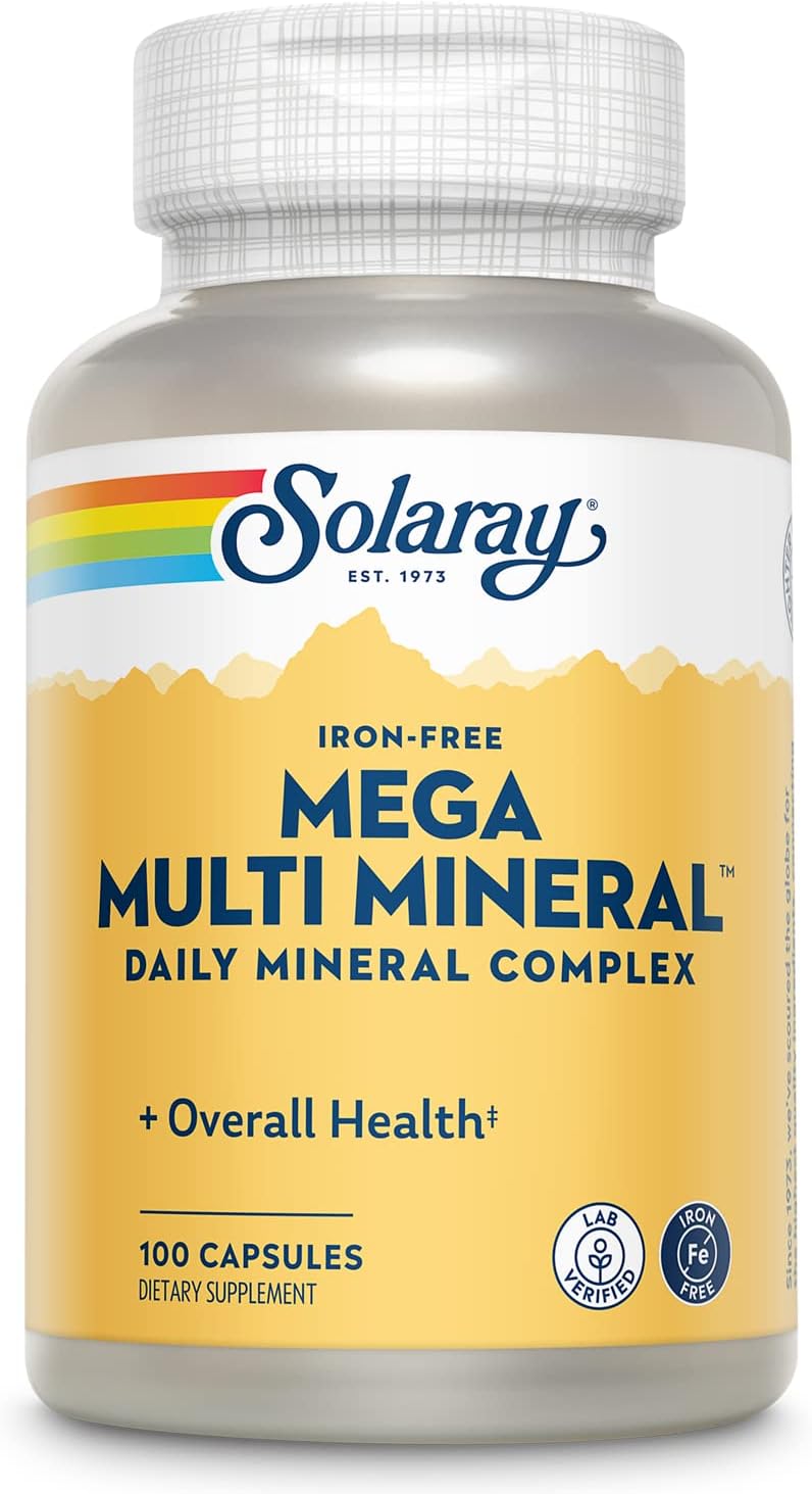 Solaray Mega Multi Mineral Iron Free 100cp