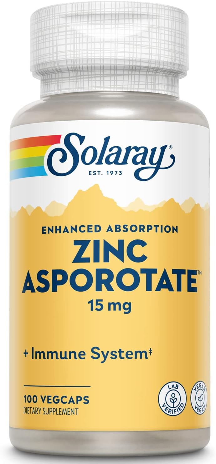 Solaray Zinc Asporotate 15mg 100cp