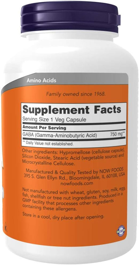 Now Gaba 750mg 200vc-[HealthWay]
