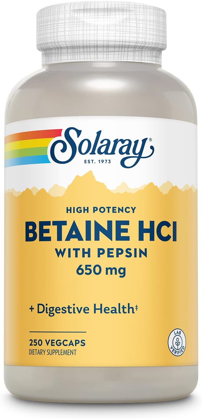 Solaray HCL w/Pepsin 650mg 250cp-[HealthWay]