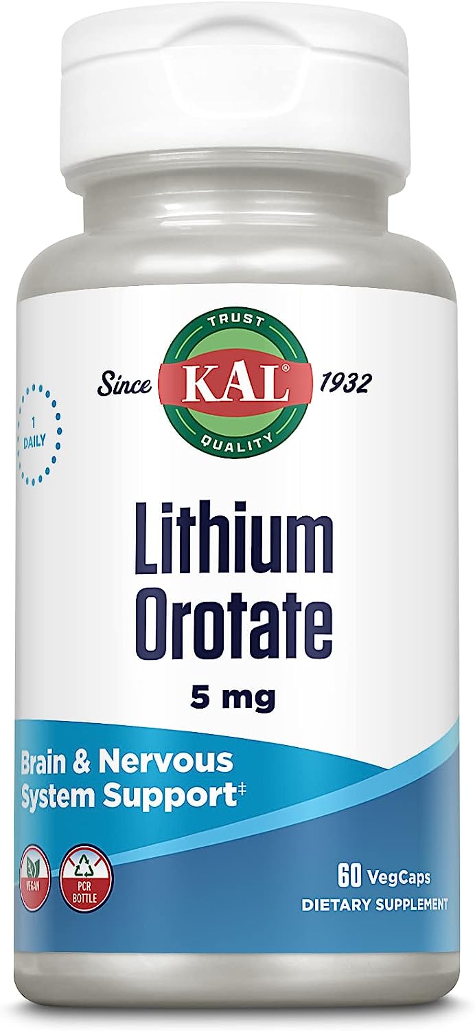 Kal Lithium Orotate 5mg 60vc-[HealthWay]