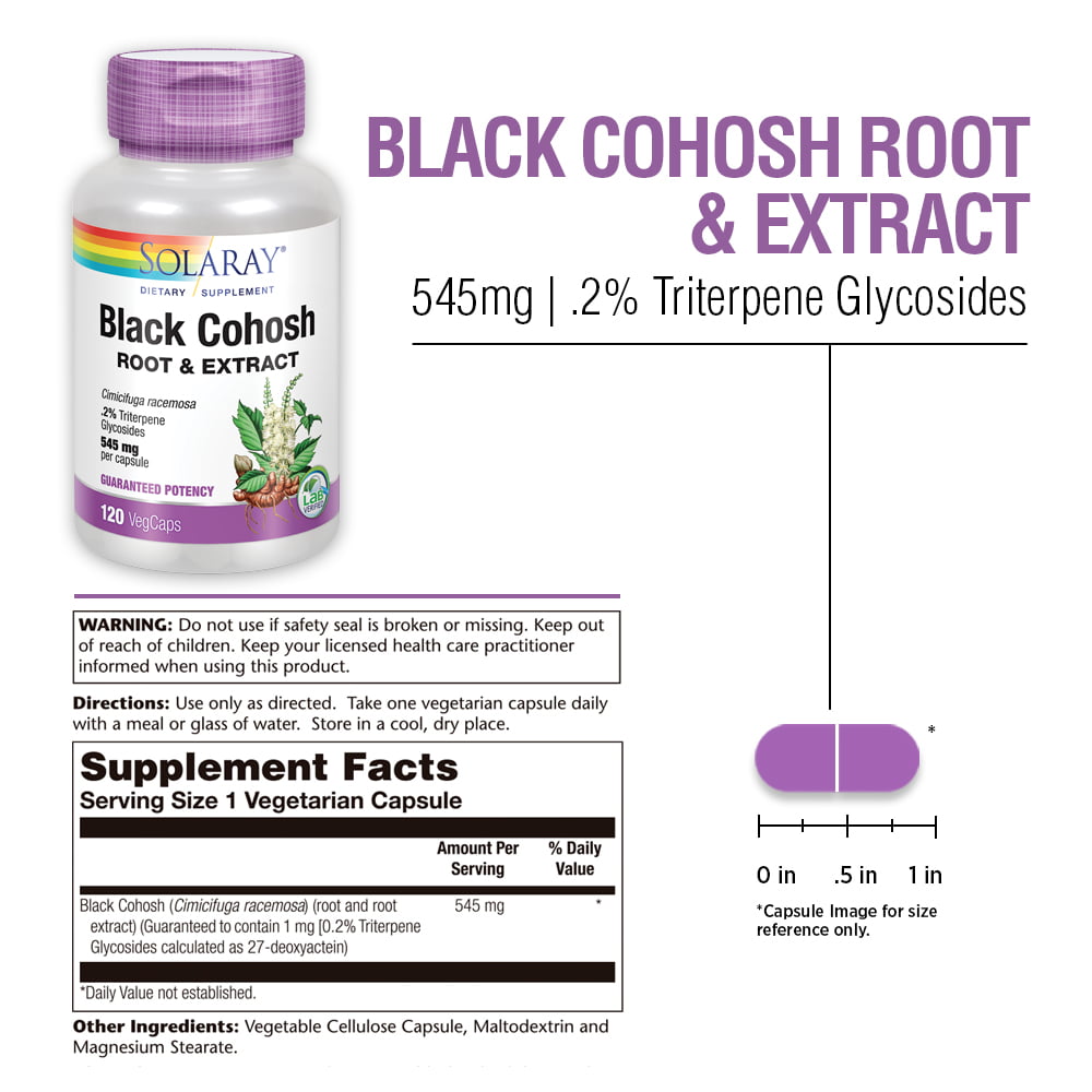 Solaray Black Cohosh Ext 120cp-[HealthWay]