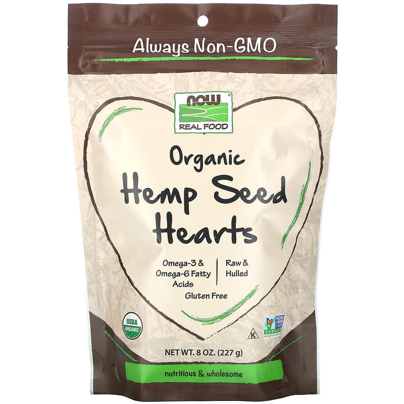NOW HEMP SEED HEARTS ORG 8 OZ-[HealthWay]