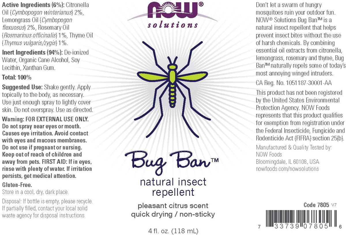 Now Bug Ban Spray 4oz-[HealthWay]