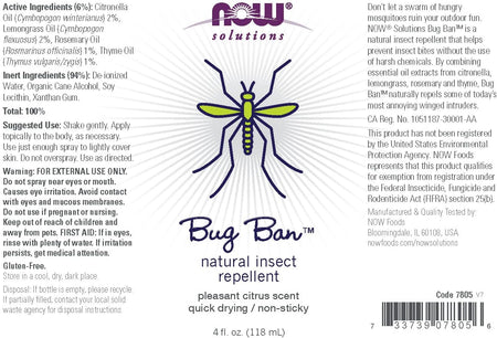 Now Bug Ban Spray 4oz-[HealthWay]