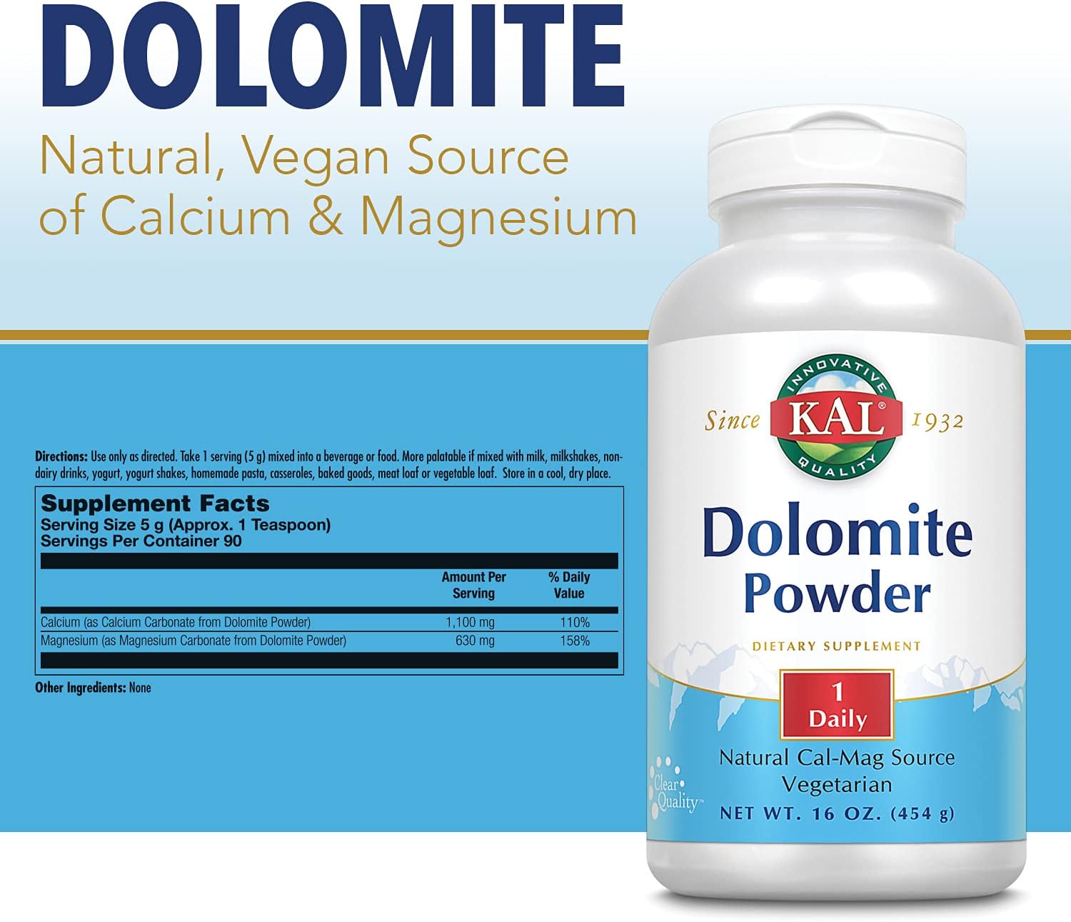 Kal Dolomite Pwd 16oz-[HealthWay]