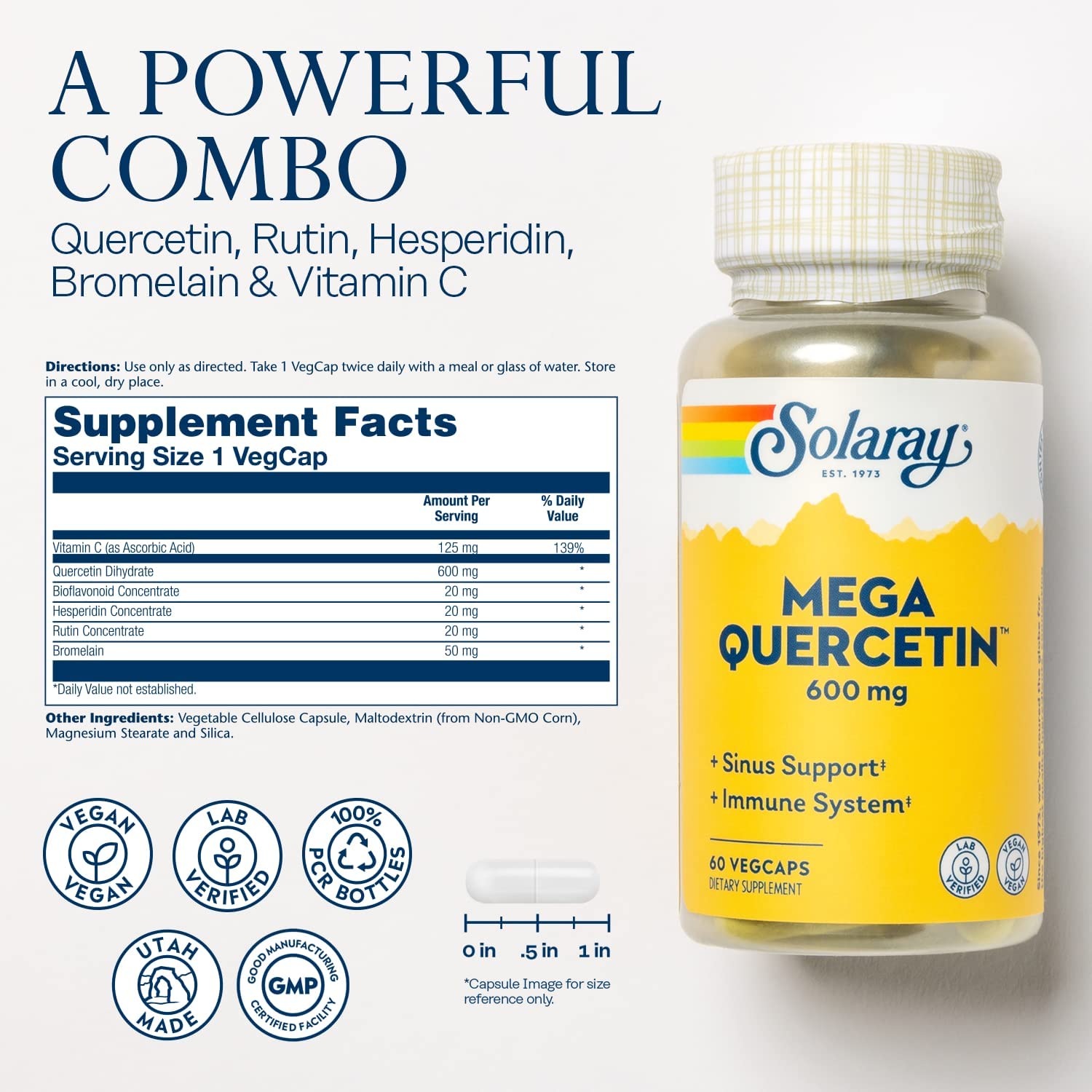 Solaray Mega Quercetin 60vc-[HealthWay]