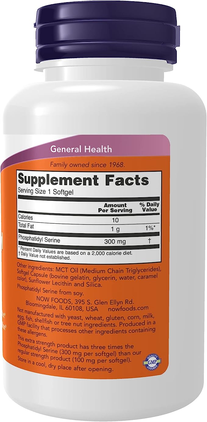 Now Phosphatidyl Serine Extra Strength 50sg-[HealthWay]