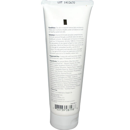 Now Vitamin D3 Cream 4oz-[HealthWay]