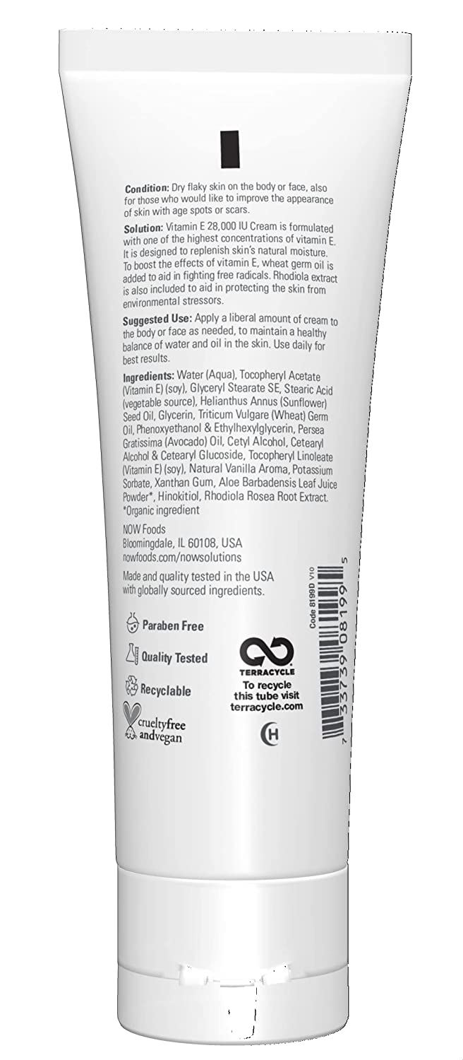 Now Vitamin E Cream 28000iu4oz-[HealthWay]