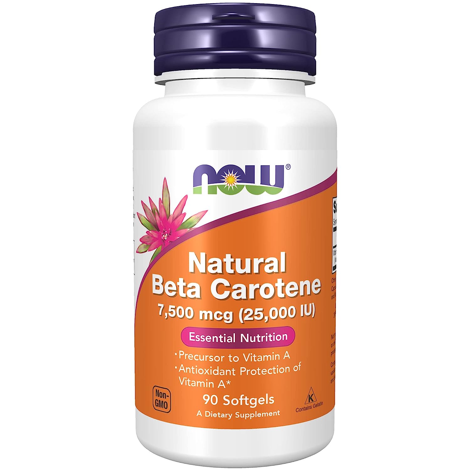 Now Beta Carotene 25000iu 90sg-[HealthWay]