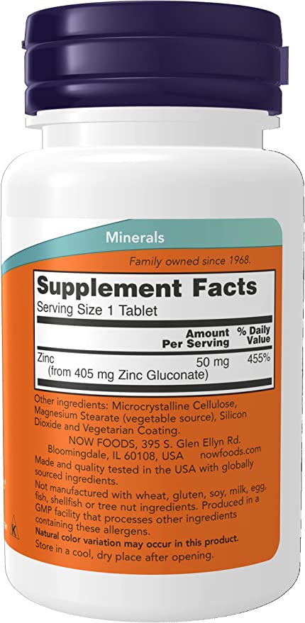 Now Zinc 50mg 100tb-[HealthWay]